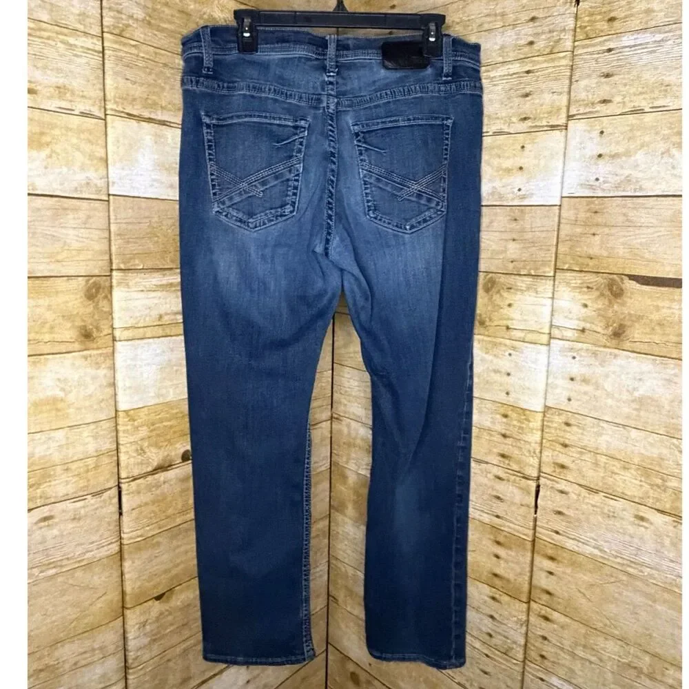 BKE Nolan Essential coolmax stretch relaxed straight leg premium denim jeans